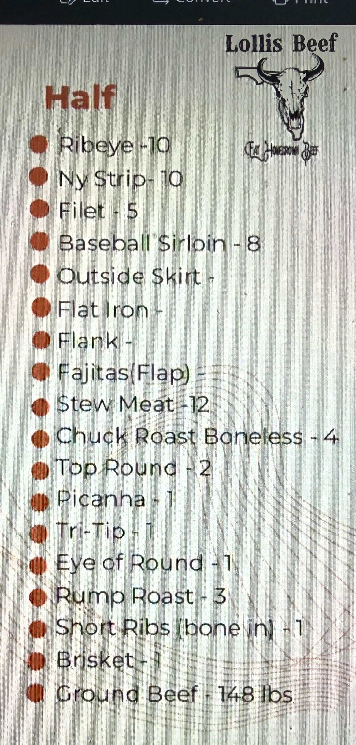 Half Cow Bundle
