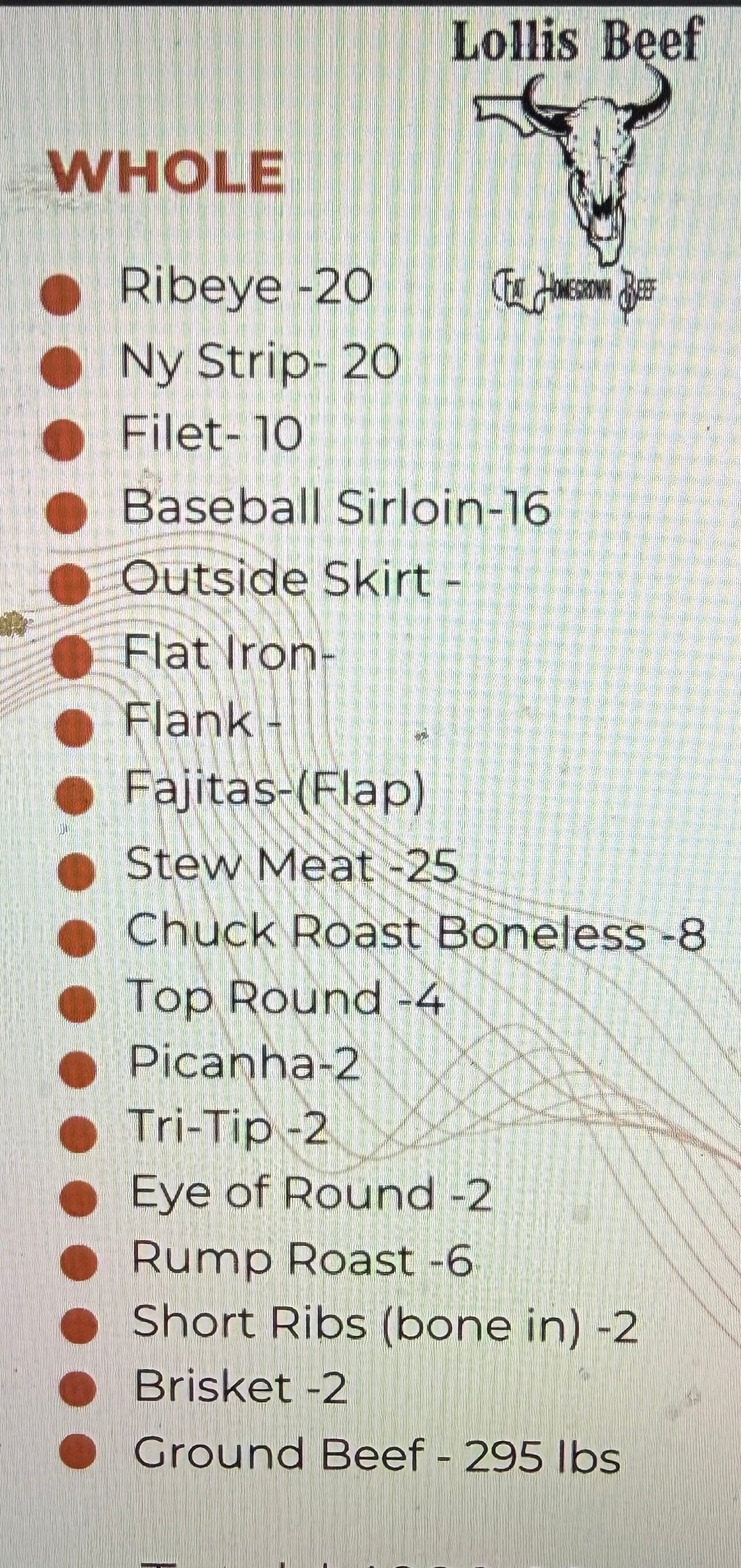 Whole Cow Bundle